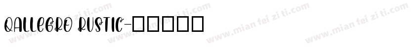 Qallegro Rustic字体转换
